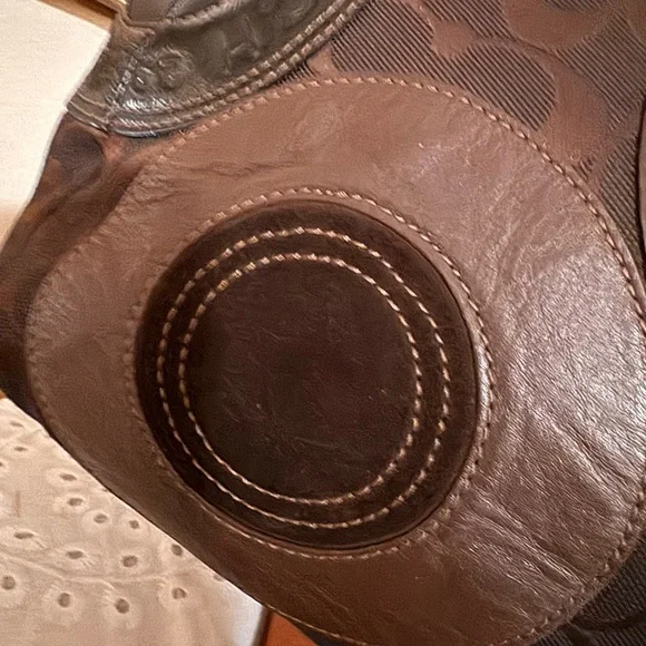 Coach Circle Patchwork East West Tote, - Picture 6 of 14